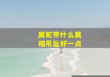 属蛇带什么属相吊坠好一点