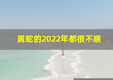 属蛇的2022年都很不顺