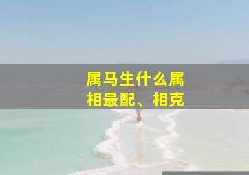 属马生什么属相最配、相克