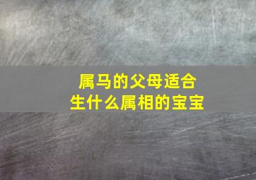 属马的父母适合生什么属相的宝宝