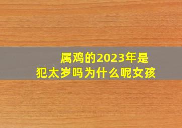 属鸡的2023年是犯太岁吗为什么呢女孩