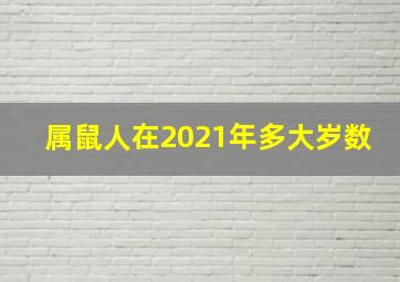 属鼠人在2021年多大岁数