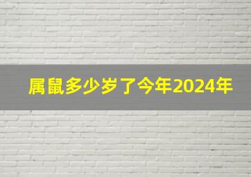 属鼠多少岁了今年2024年