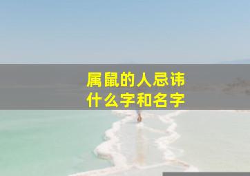 属鼠的人忌讳什么字和名字