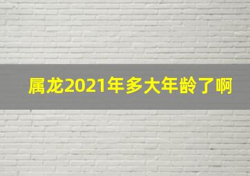 属龙2021年多大年龄了啊