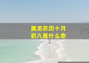 属龙农历十月初八是什么命