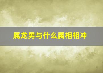 属龙男与什么属相相冲