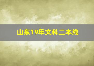 山东19年文科二本线