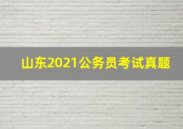 山东2021公务员考试真题