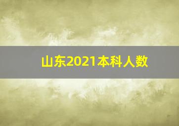 山东2021本科人数