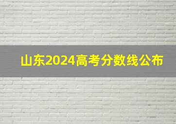 山东2024高考分数线公布