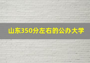 山东350分左右的公办大学