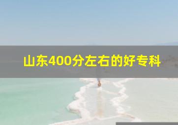 山东400分左右的好专科