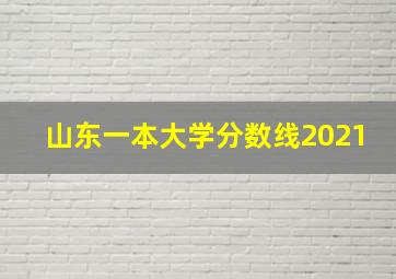 山东一本大学分数线2021