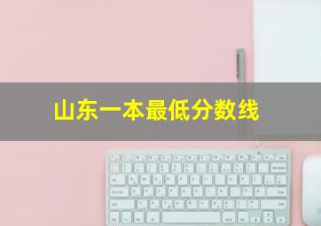 山东一本最低分数线