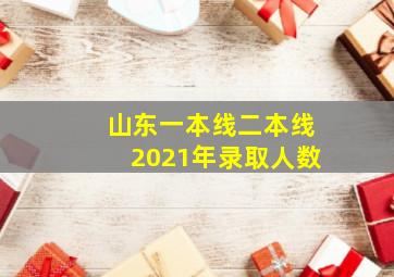 山东一本线二本线2021年录取人数