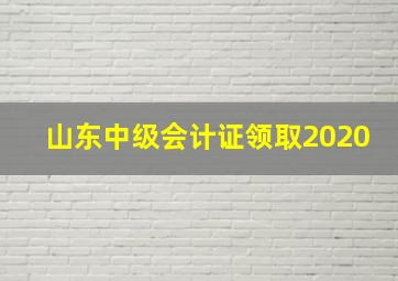 山东中级会计证领取2020