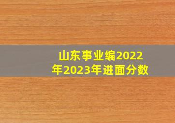 山东事业编2022年2023年进面分数