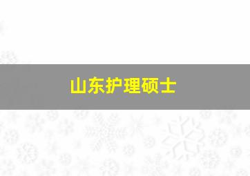 山东护理硕士