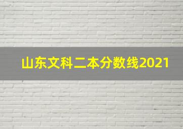 山东文科二本分数线2021