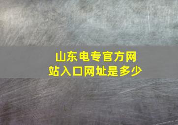 山东电专官方网站入口网址是多少