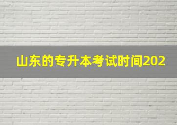 山东的专升本考试时间202