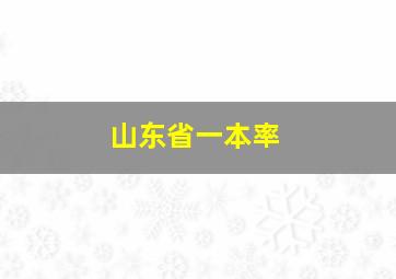 山东省一本率