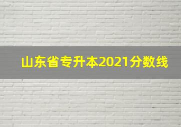 山东省专升本2021分数线