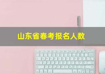 山东省春考报名人数