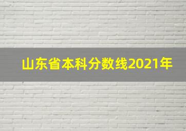 山东省本科分数线2021年