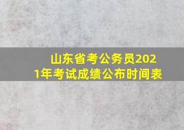 山东省考公务员2021年考试成绩公布时间表