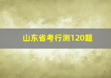 山东省考行测120题