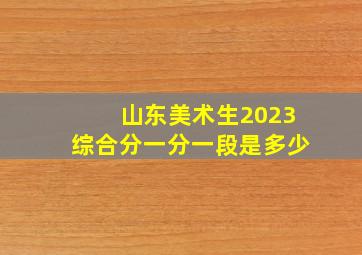 山东美术生2023综合分一分一段是多少