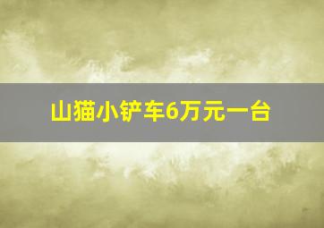 山猫小铲车6万元一台