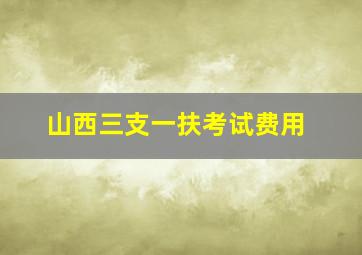 山西三支一扶考试费用