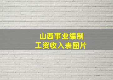 山西事业编制工资收入表图片