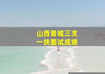 山西晋城三支一扶面试成绩