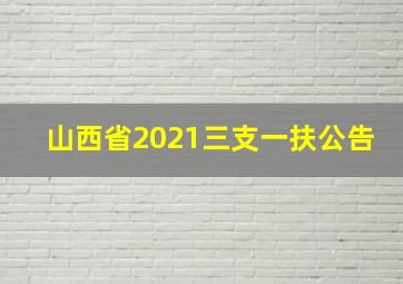 山西省2021三支一扶公告