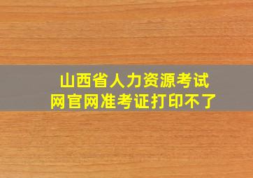 山西省人力资源考试网官网准考证打印不了