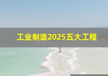 工业制造2025五大工程