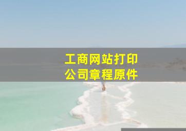 工商网站打印公司章程原件