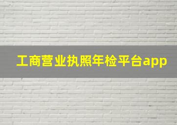 工商营业执照年检平台app