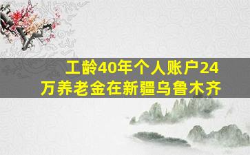 工龄40年个人账户24万养老金在新疆乌鲁木齐