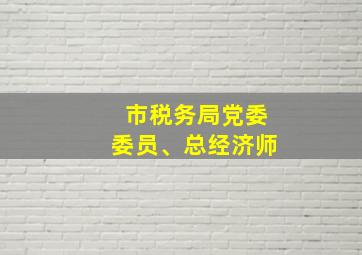 市税务局党委委员、总经济师