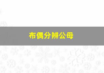 布偶分辨公母