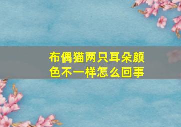 布偶猫两只耳朵颜色不一样怎么回事