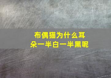 布偶猫为什么耳朵一半白一半黑呢