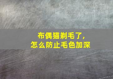 布偶猫剃毛了,怎么防止毛色加深