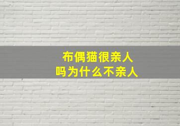 布偶猫很亲人吗为什么不亲人