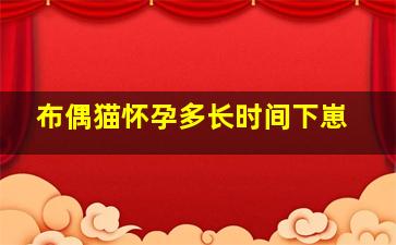 布偶猫怀孕多长时间下崽